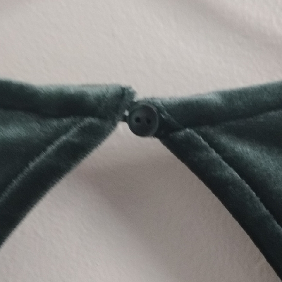 NWT Old Navy Green Velvet Short Sleeve Wide Leg Jumpsuit Whimsigoth Boho - Picture 11 of 13